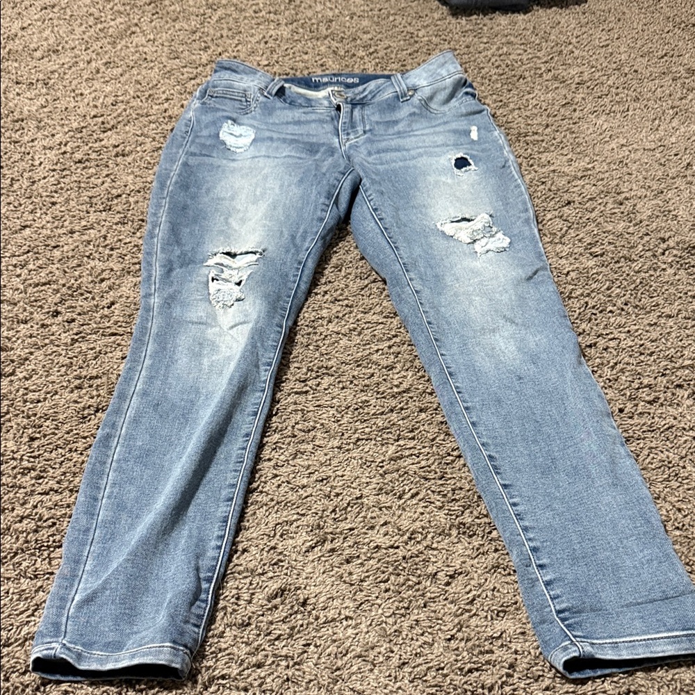Maurices Boyfriend Jeans in Light Blue